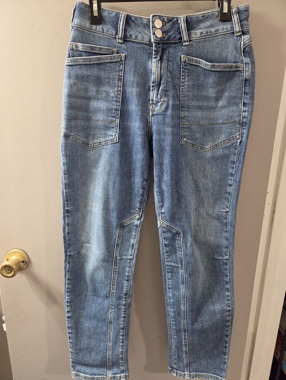 Pilcro Anthropologie Light Wash Denim Utility Design Jeans. Sz 28x28